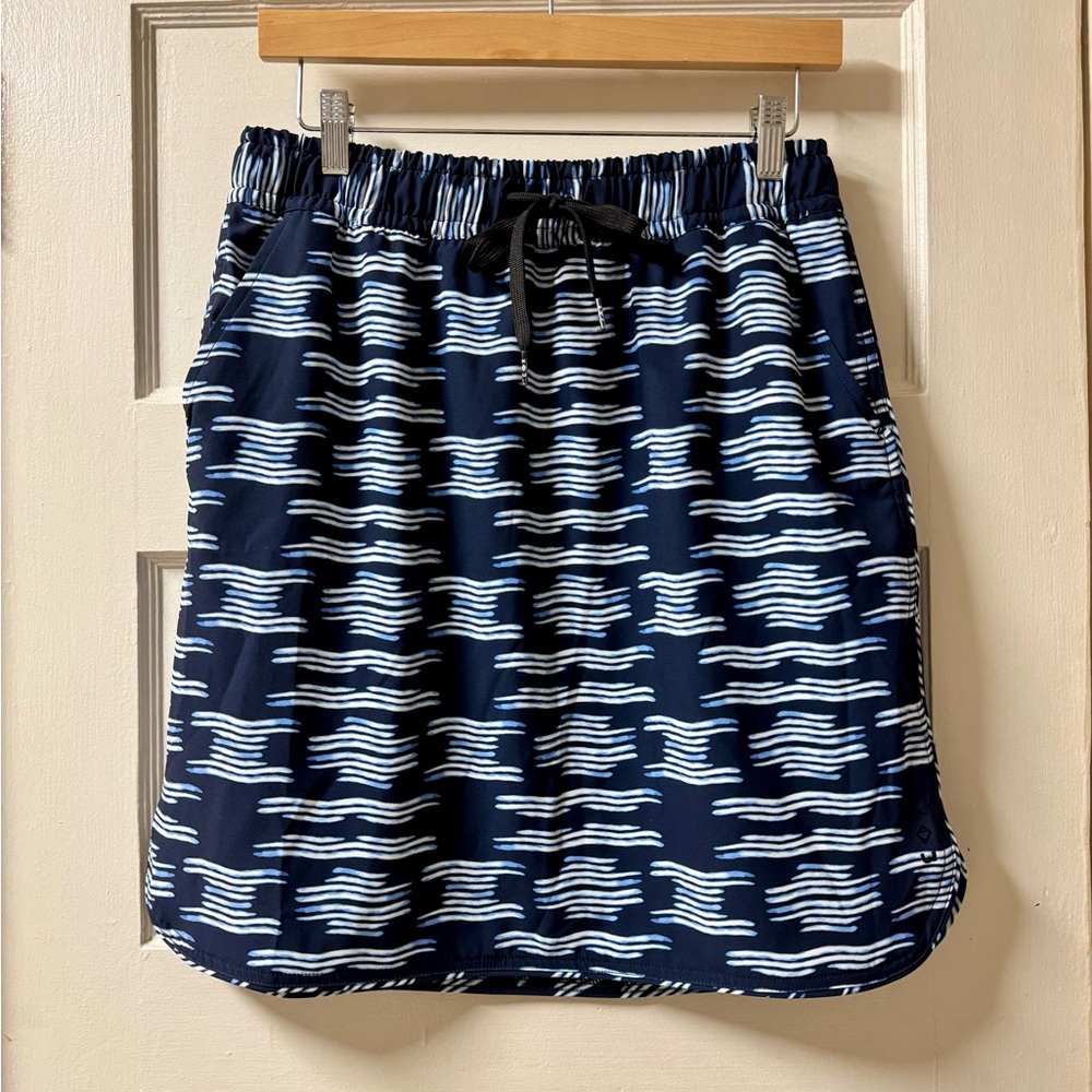 Kavu Tide Blue and White Patterned Skirt